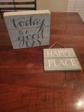 Two Cute Wooden Signs